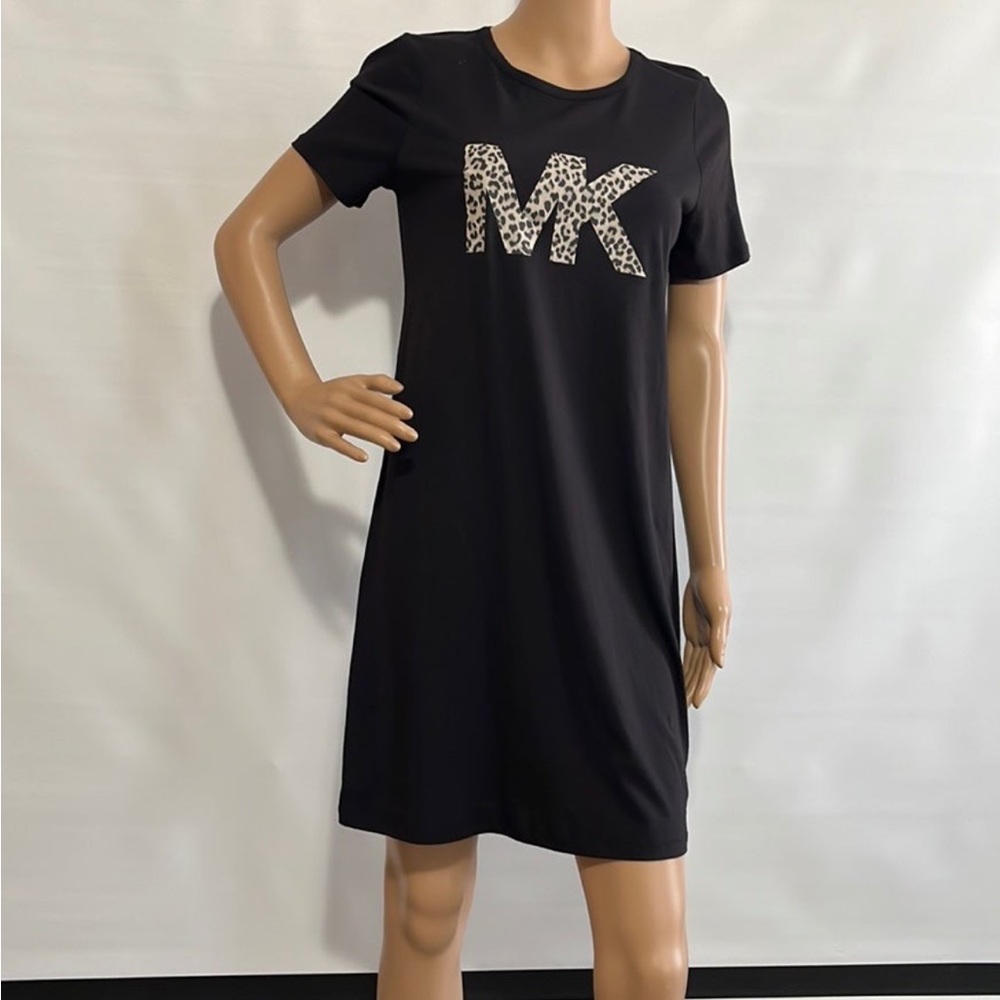 NWT. Michael kors 100% cotton black dress